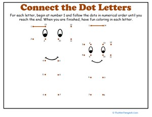 Dot-to-Dot Alphabet: T