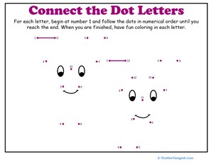 Dot-to-Dot Alphabet: Y