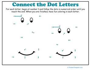 Dot-to-Dot Alphabet: Z