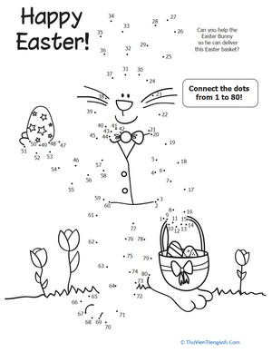 Dot-to-Dot Easter Bunny