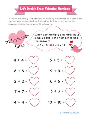 Double the Love: Addition Practice