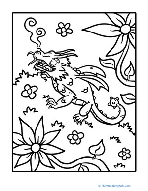Mini Dragon Coloring Page