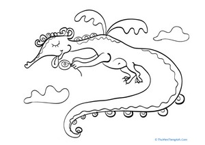 Dragon Candy Coloring Page