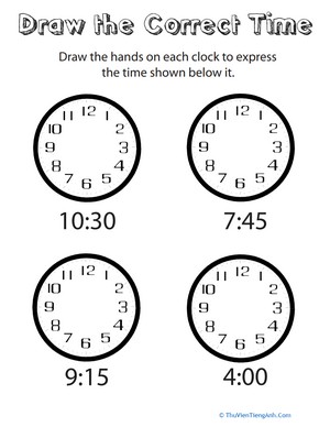 Draw the Hands of the Clock III