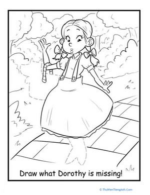 Dorothy and Toto Coloring Page