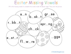 Easter Alphabet: Vowels