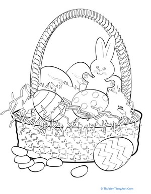 Easter Basket Coloring Sheet