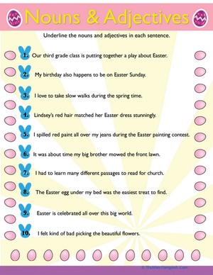 Easter Noun & Adjectives #9