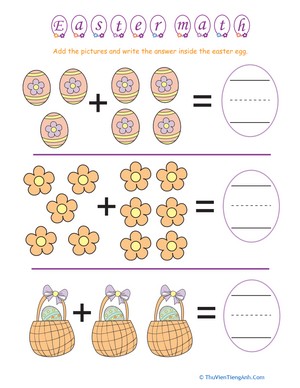 Easter Math: Egg Basket Addition