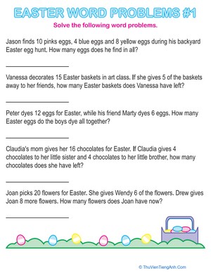 Easter Word Problems #1