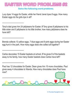 Easter Word Problems #2