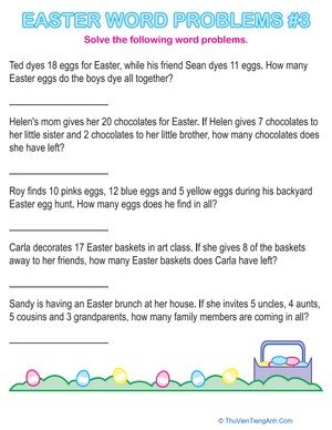 Easter Word Problems #3