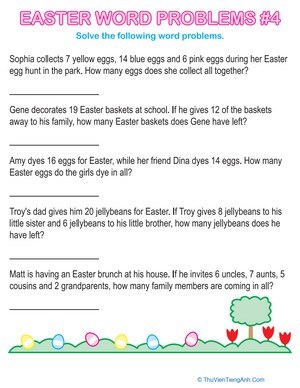 Easter Word Problems #4
