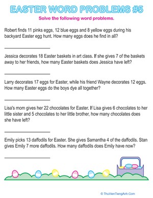 Easter Word Problems #5