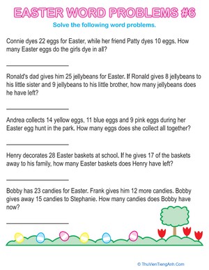 Easter Word Problems #6