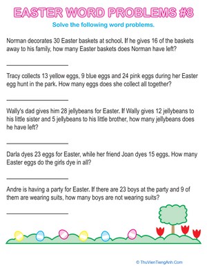 Easter Word Problems #8
