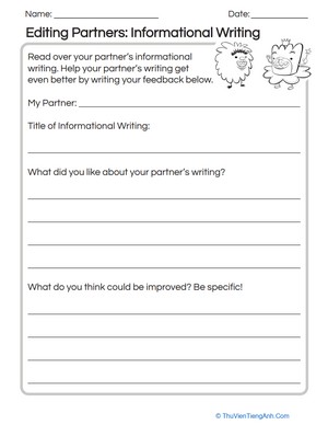 Editing Partners: Informational Writing