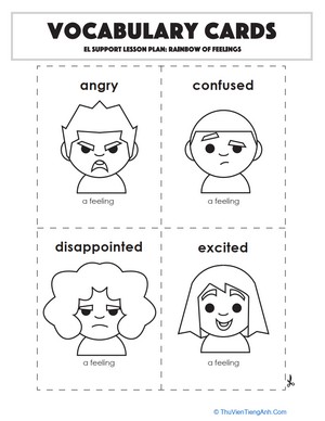 Vocabulary Cards: A Rainbow of Feelings