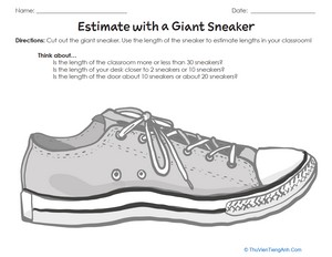 Estimate with a Giant Sneaker