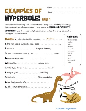 Examples of Hyperbole! Part 1