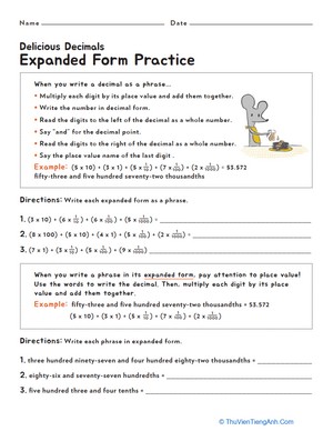 Expanded Form Practice