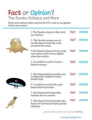 Fact or Opinion: The Dumbo Octopus and More