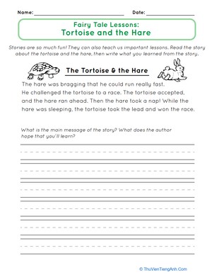 Fairy Tale Lessons: Tortoise and the Hare