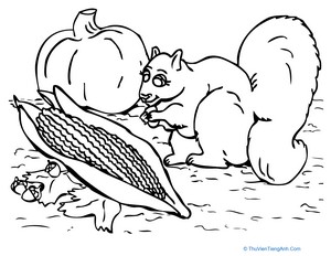 Fall Feast Coloring Page