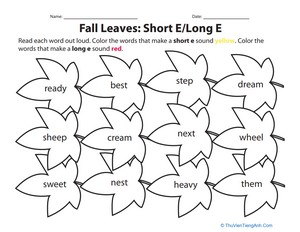 Fall Leaves: Short E/Long E