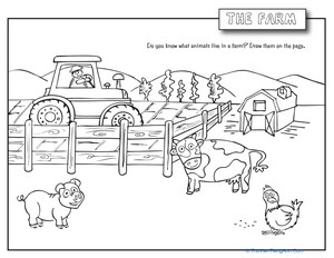 Farm Animals Coloring Page