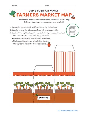 Using Position Words: Farmers Market Map