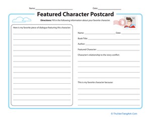 Featured Character Postcard