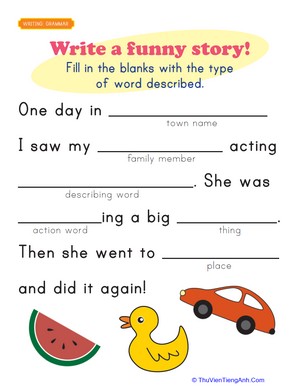 Fill In a Funny Story #1