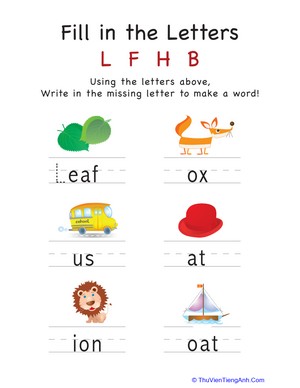 Fill in the Letters: L F H B