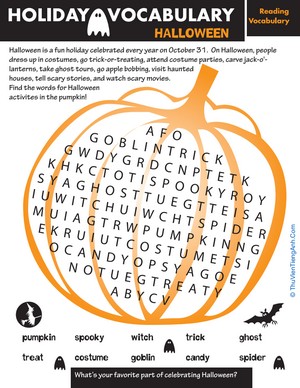 Holiday Word Search: Halloween