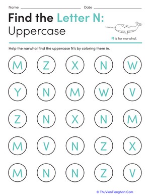 Find the Letter N: Uppercase