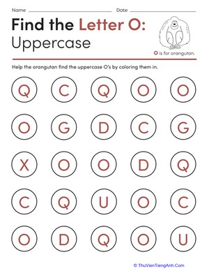 Find the Letter O: Uppercase