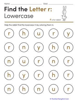 Find the Letter r: Lowercase