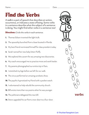 Find the Verbs