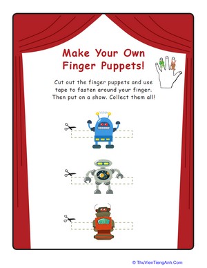 Robot Finger Puppets