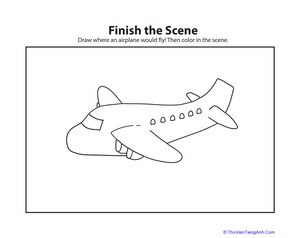 Finish the Airplane Drawing