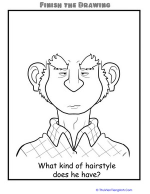 Finish the Drawing: What Kind of Hairstyle Does He Have?