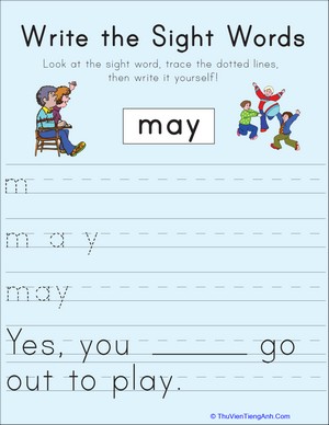 Write the Sight Words: “May”