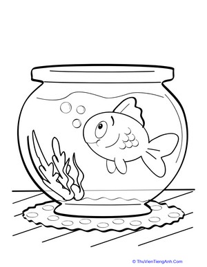 Fish Bowl Coloring Page