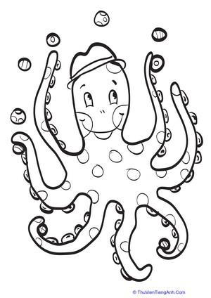 Dancing Octopus Coloring Page