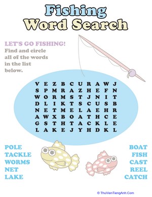 Fishing Word Search