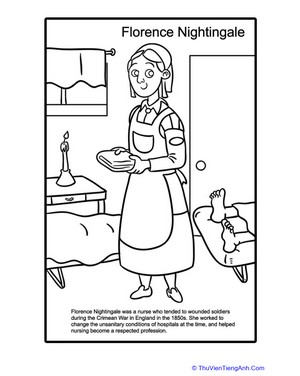 Florence Nightingale Coloring Page