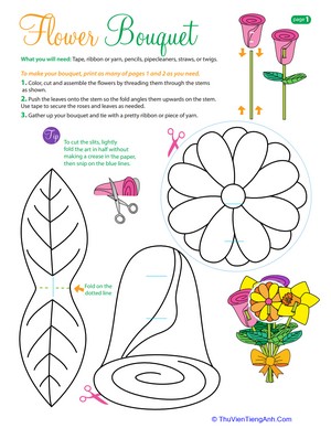 Printable Flowers: Make a Bouquet