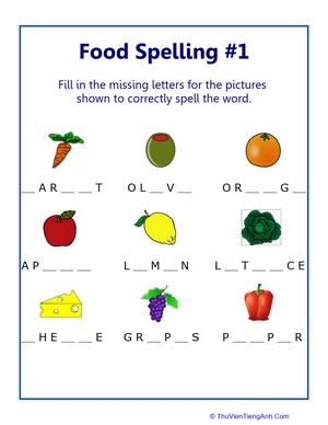 Food Spelling #1