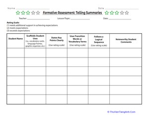 Formative Assessment: Telling Summaries